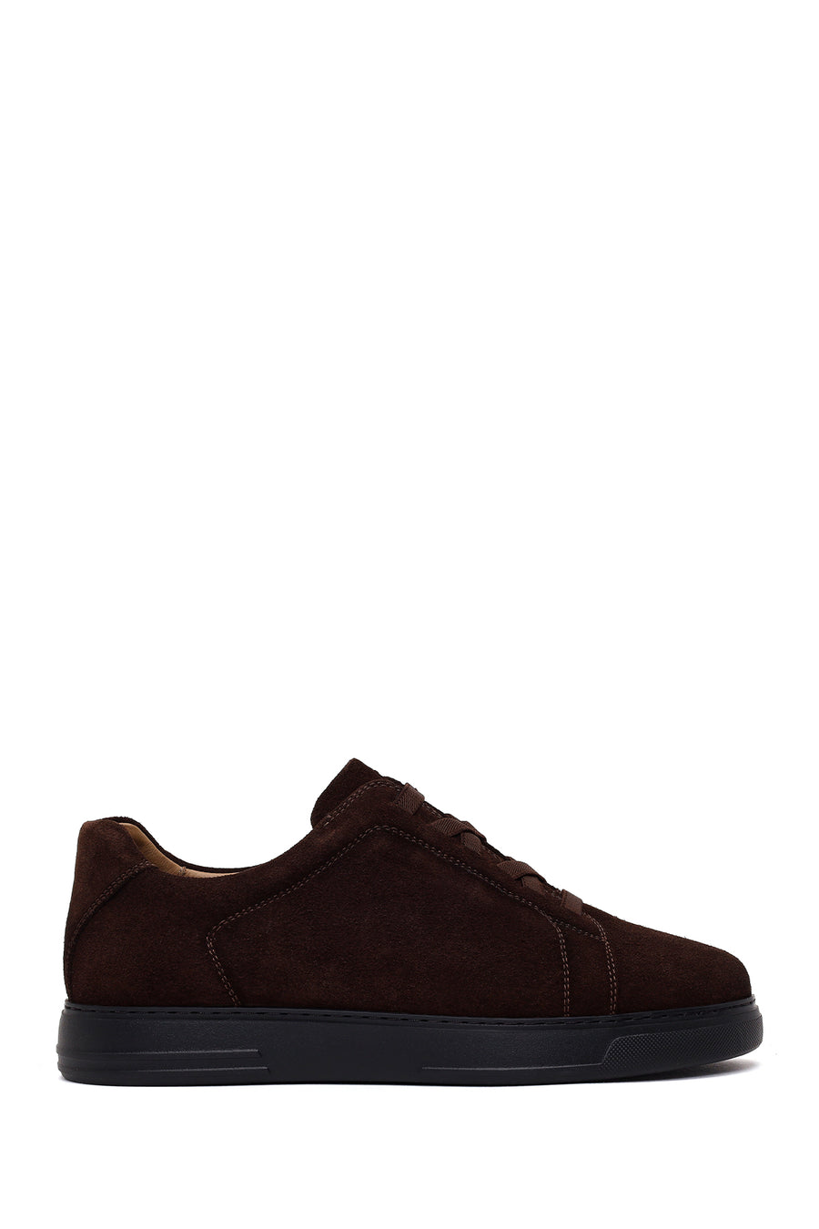 Male Brown Lace-Up Suede Leather Sneaker WM680056DS | Derimod