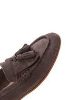 Women's Mink Suede Leather Masculine Loafer | Derimod