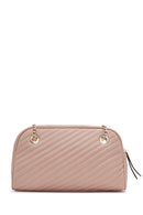 Women's Beige Chain Strap Quilted Shoulder Bag | Derimod