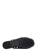 Woman Black Embellished Slipper | Derimod