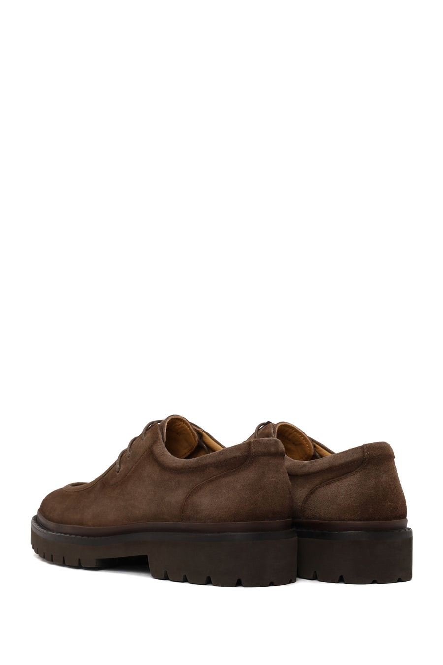 Male Beige Lace-Up Thick-Soled Suede Casual Shoes