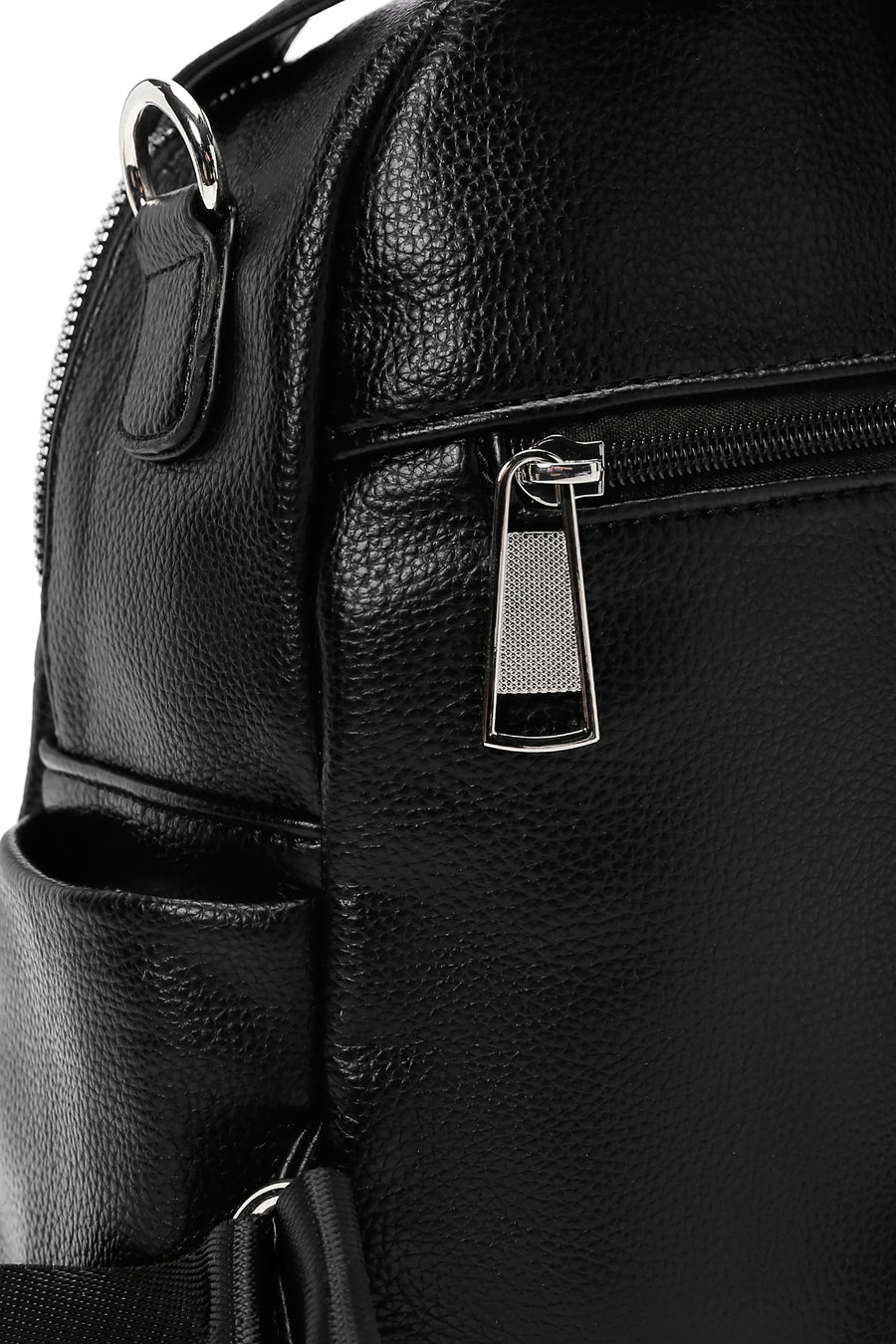 Women's Black Strap Quilted Backpack