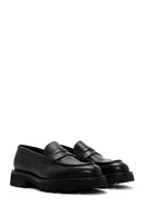 Men's Black Leather Casual Loafer | Derimod