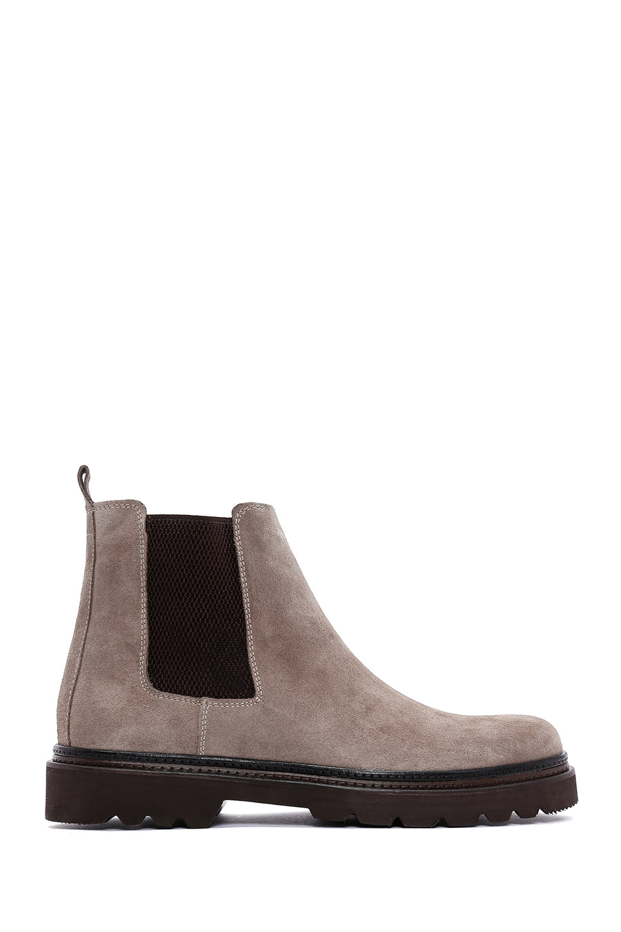Men's Mink Suede Leather Chelsea Boots 23WFD641410 | Derimod