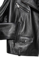 Egoist(Plus) Women's Black Leather Jacket | Derimod