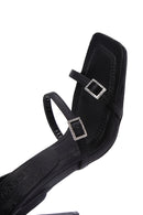 Women's Black Ankle Strap Thin Heel Sandals | Derimod