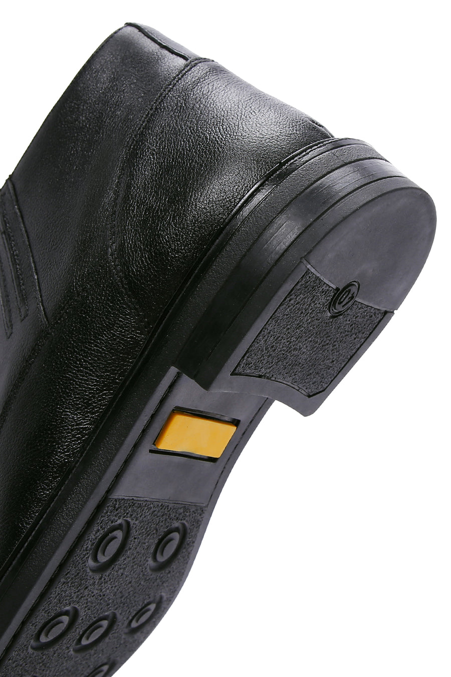 Men's Black Leather Zippered Casual Boots