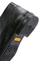 Men's Black Leather Zippered Casual Boots | Derimod