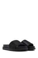 Women's Black Stone Slippers | Derimod