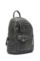 Women's Gray Metal Detailed Backpack | Derimod