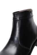 Men's Black Zippered Leather Classic Boots | Derimod