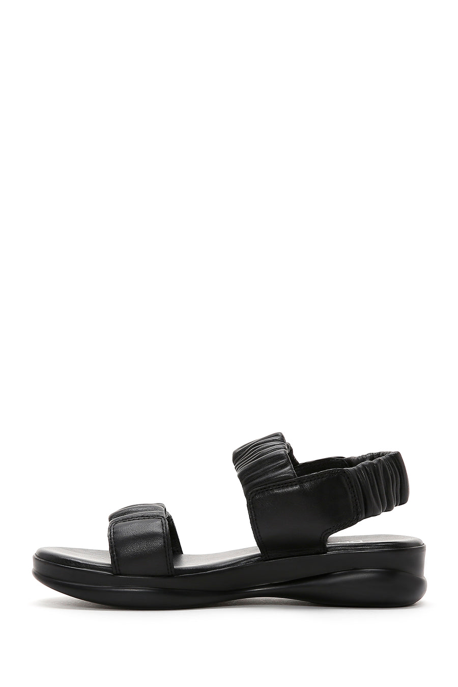Kadın Siyah Deri Comfort Sandalet