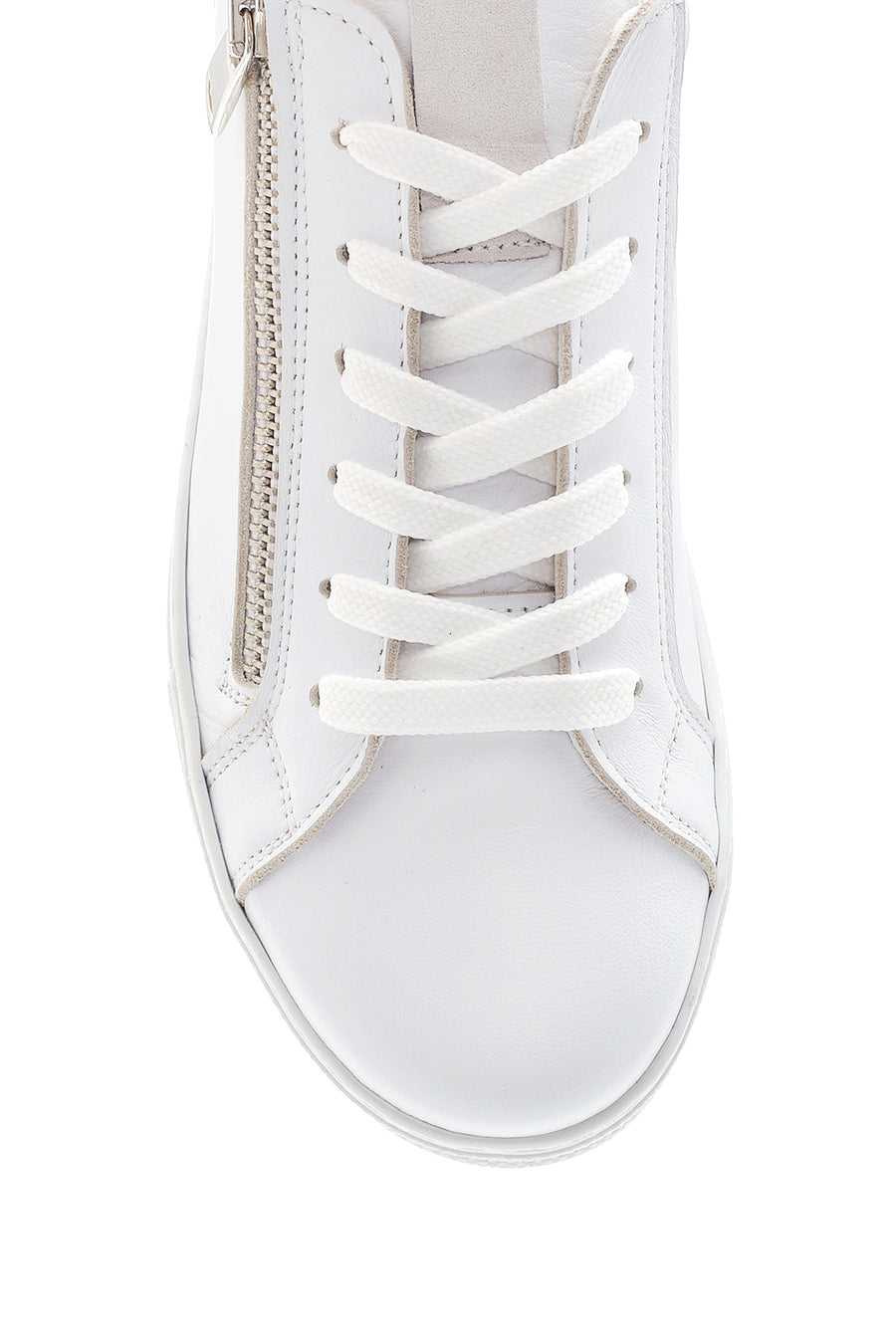 Women's Leather Zipper Detailed Sneaker