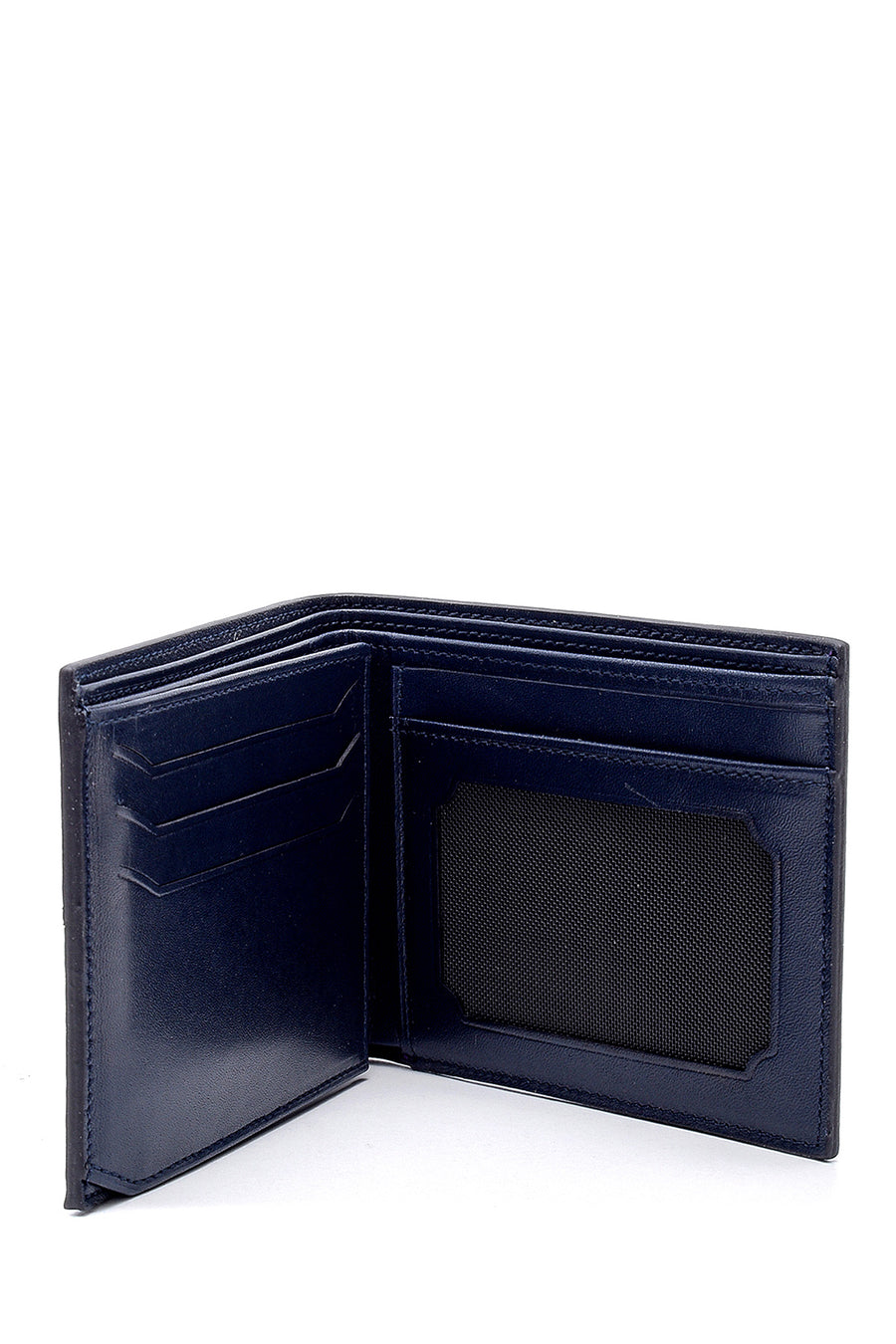 Men's Navy Blue Leather Wallet