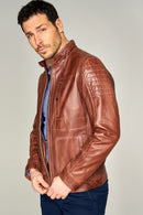 Logan Men's Leather Jacket | Derimod