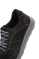 Men's Gray Nubuck Leather Shoes | Derimod