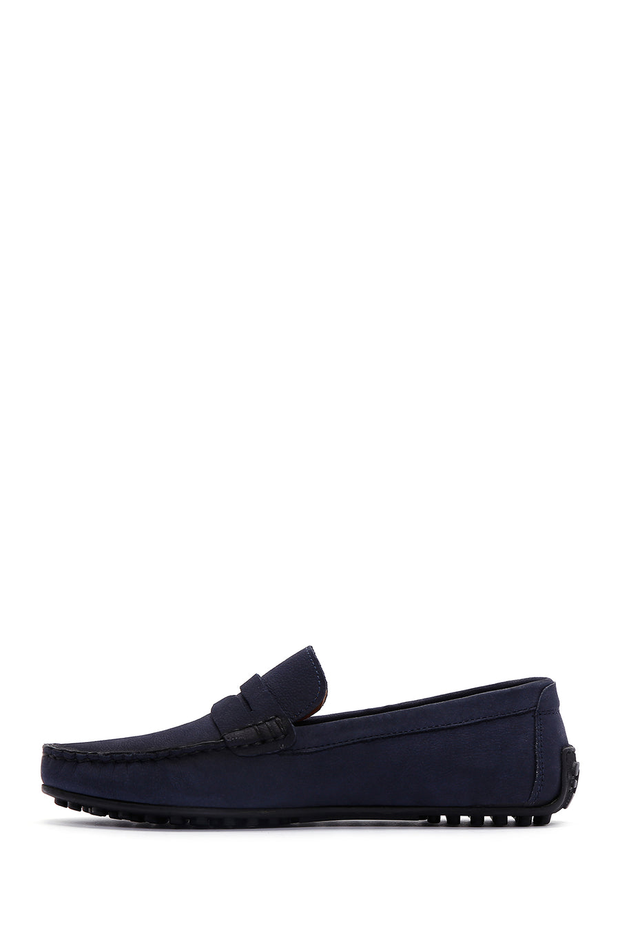 Men's Navy Blue Nubuck Leather Casual Loafer