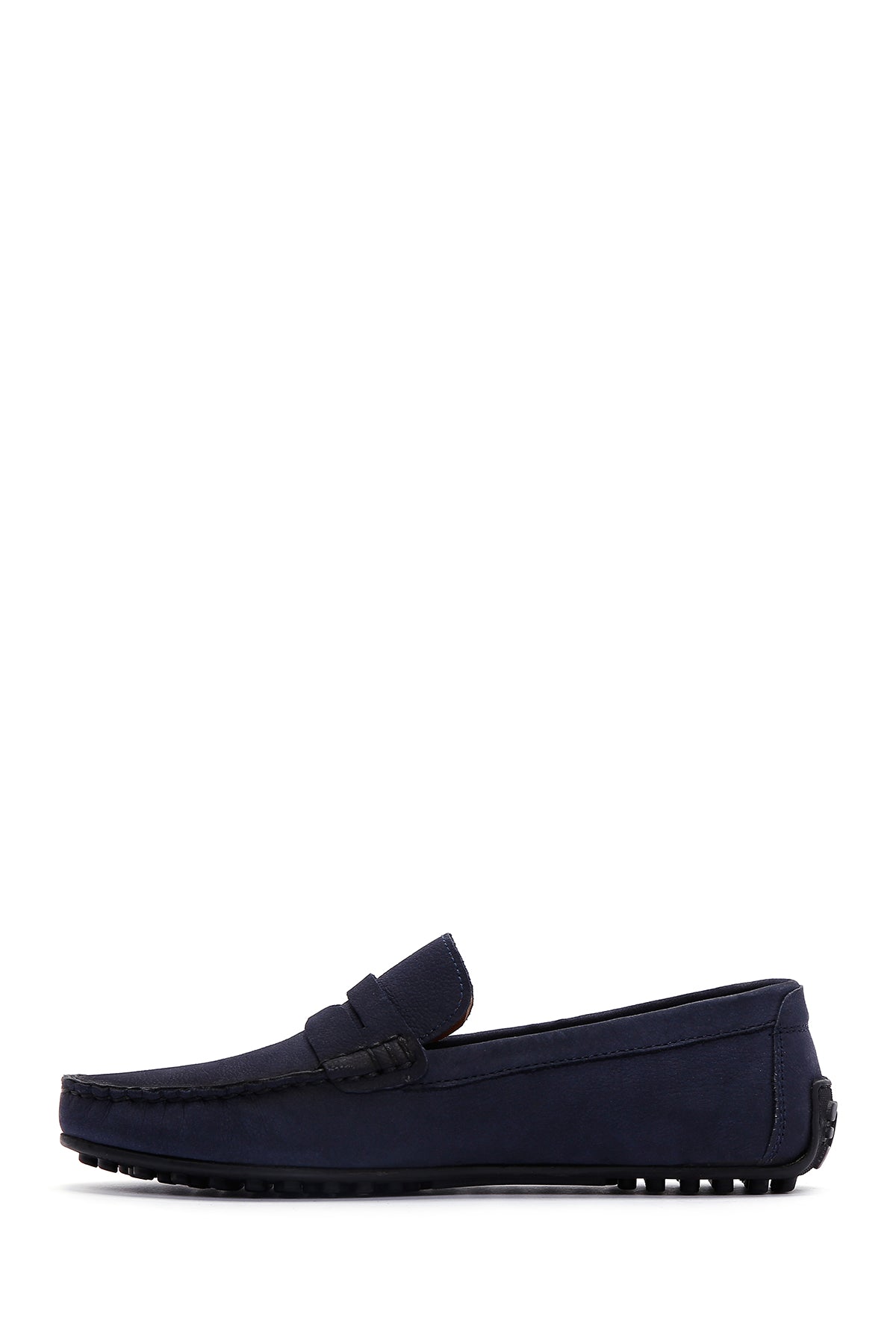 Erkek Lacivert Nubuk Deri Casual Loafer