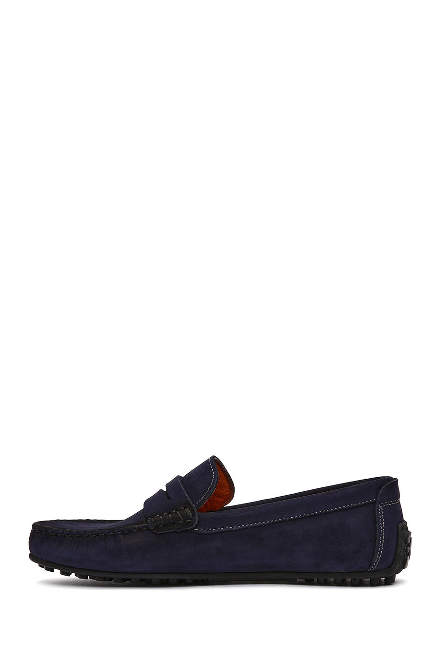 Men's Navy Blue Nubuck Leather Casual Loafer