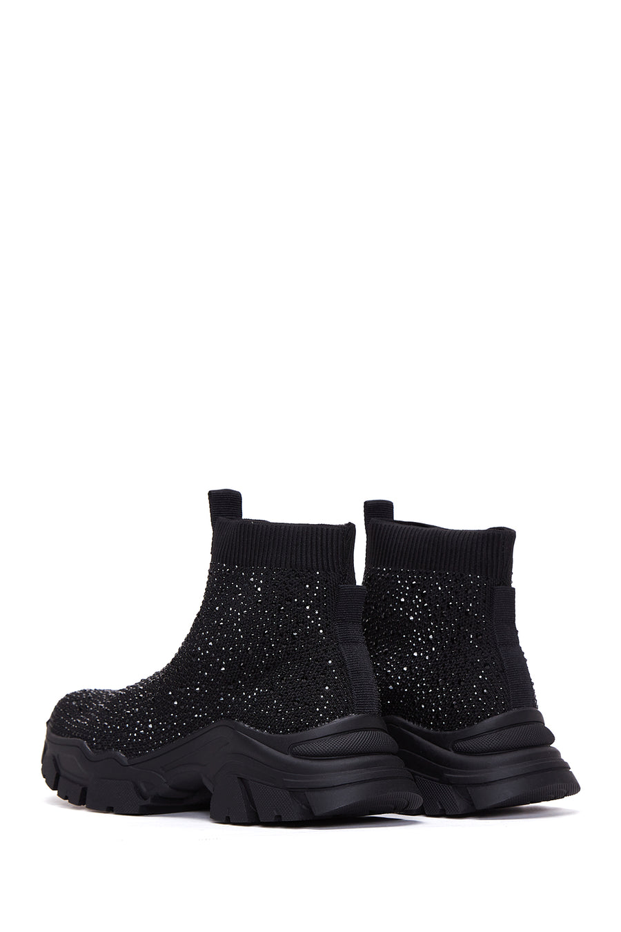 Women's Black Stone High Top Sneaker