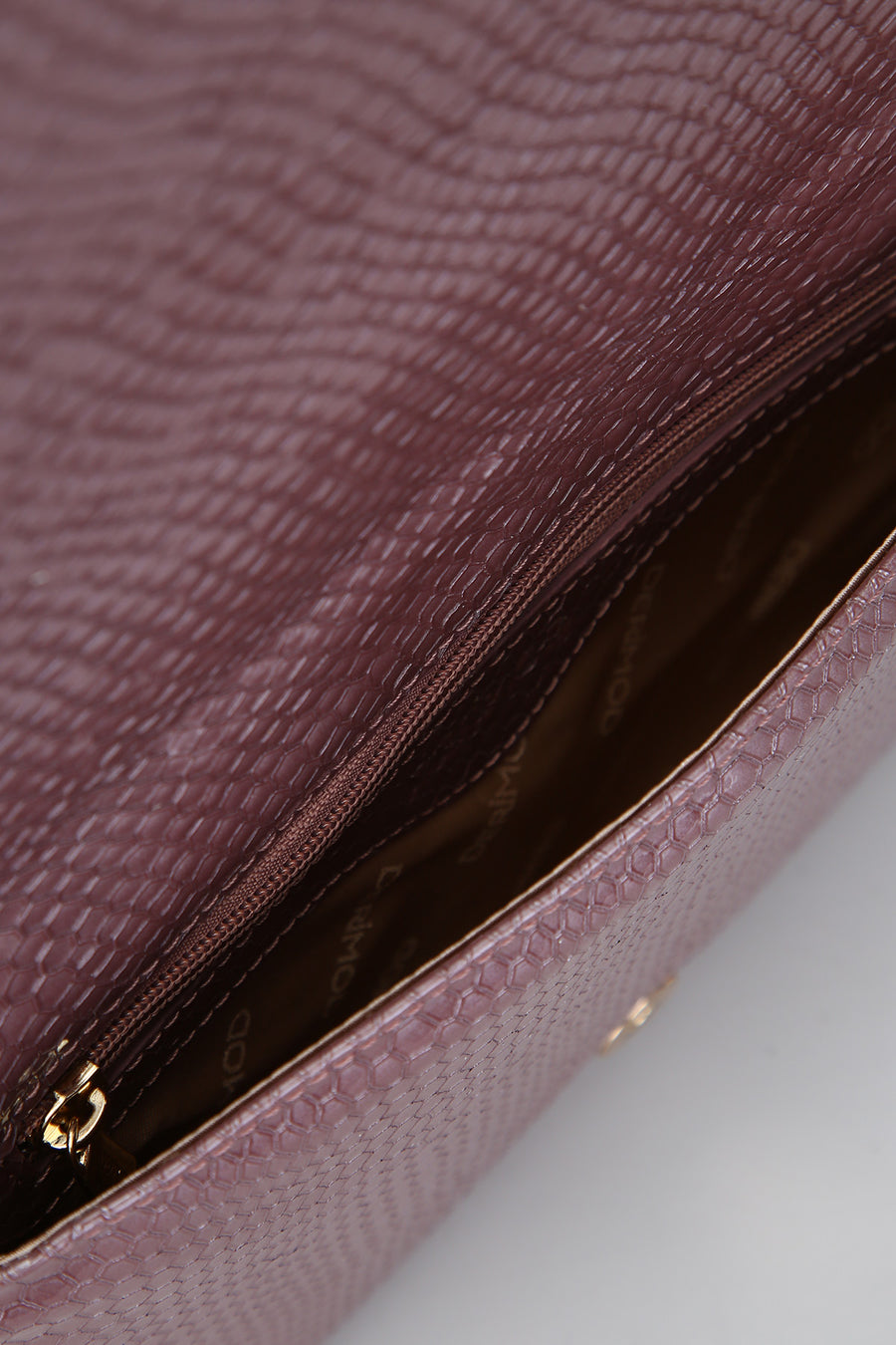 Snake Patterned Women's Purple Leather Portfolio