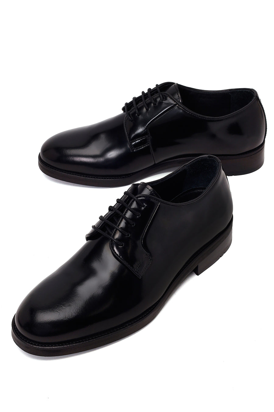 Male Black Lace-Up Leather Casual Shoes
