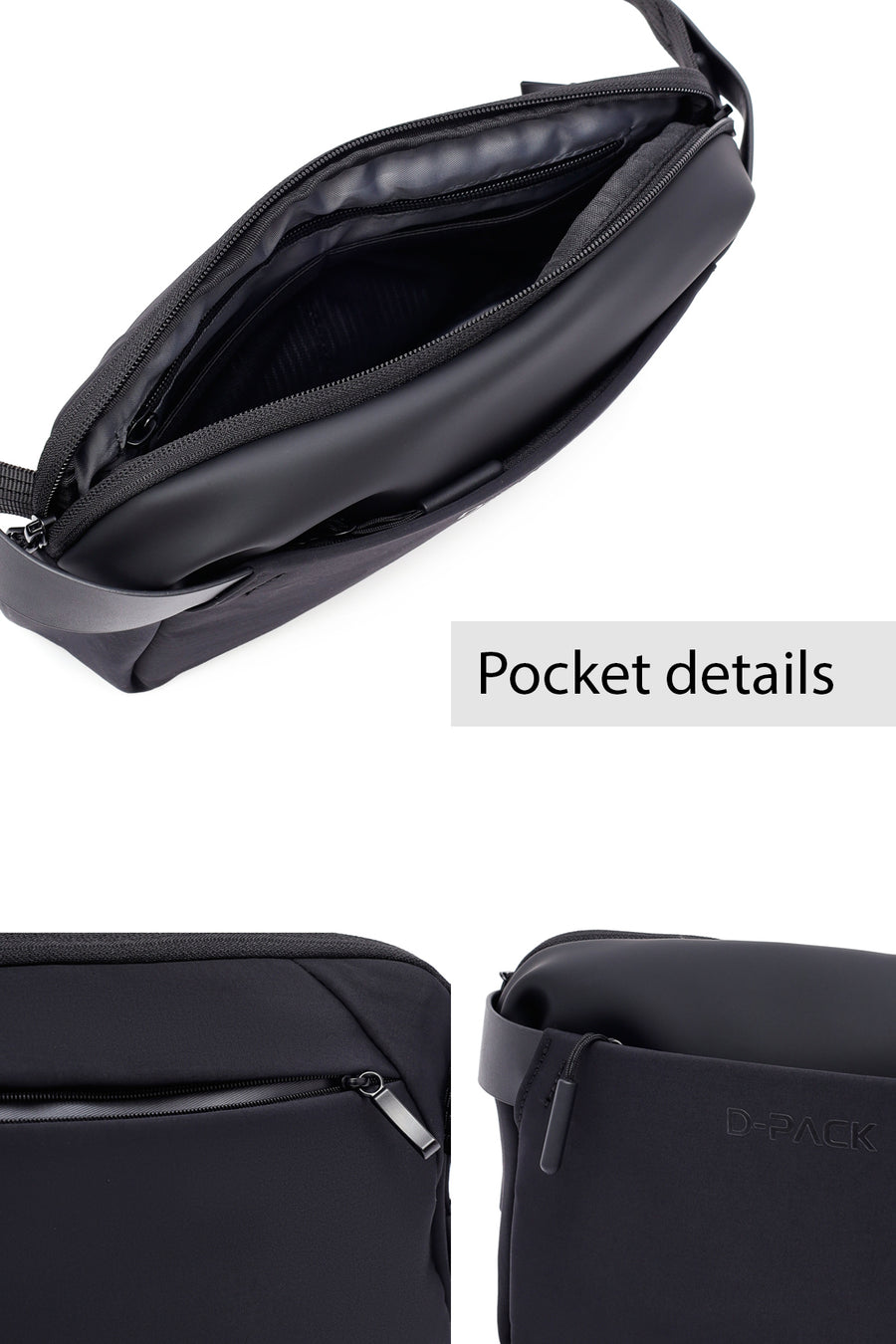 D-Pack Men's Black Waist Bag