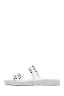 Women's Silver Stone Transparent Slippers | Derimod