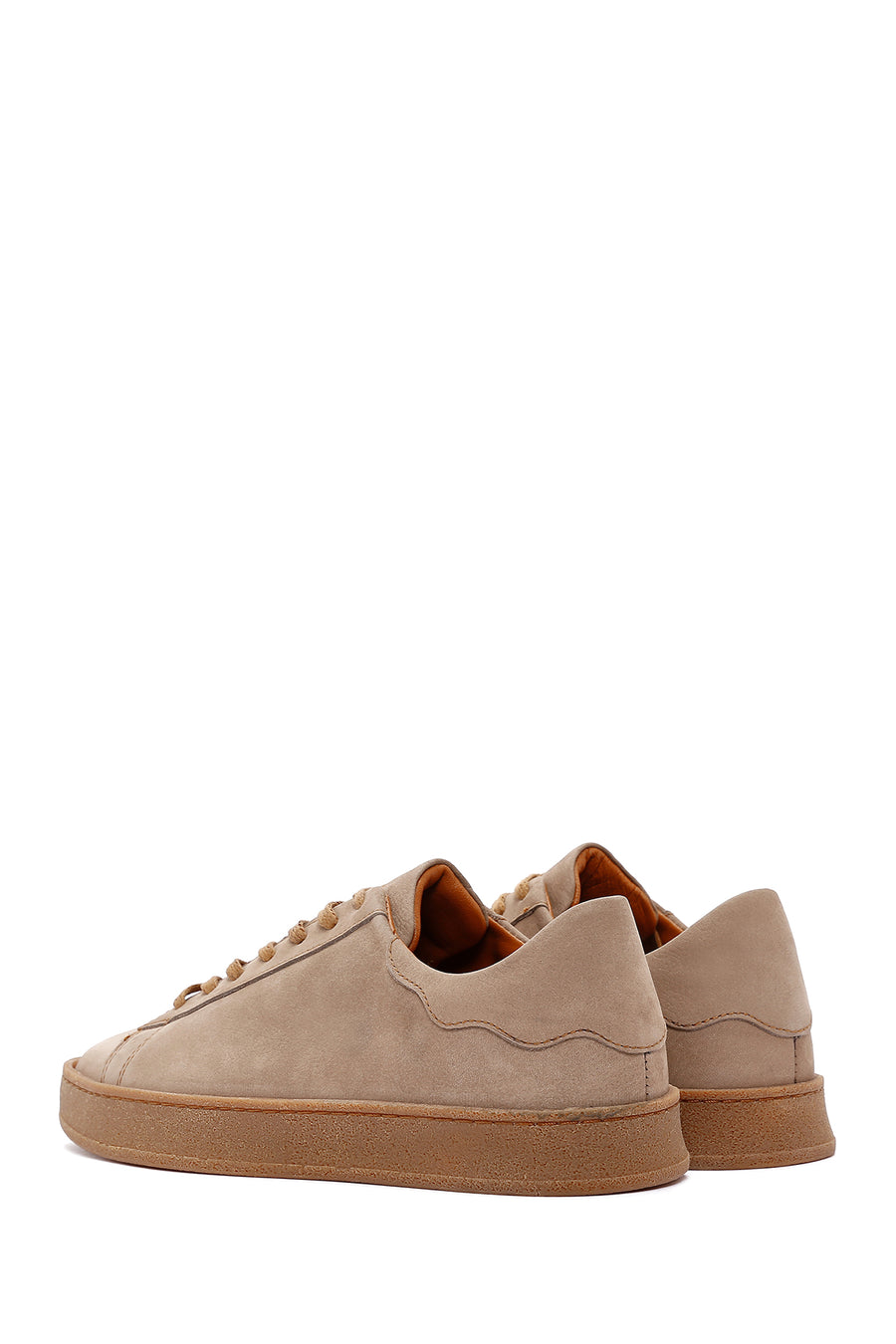 Men's Beige Nubuck Leather Sneaker