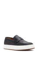 Men's Black Leather Loafer | Derimod