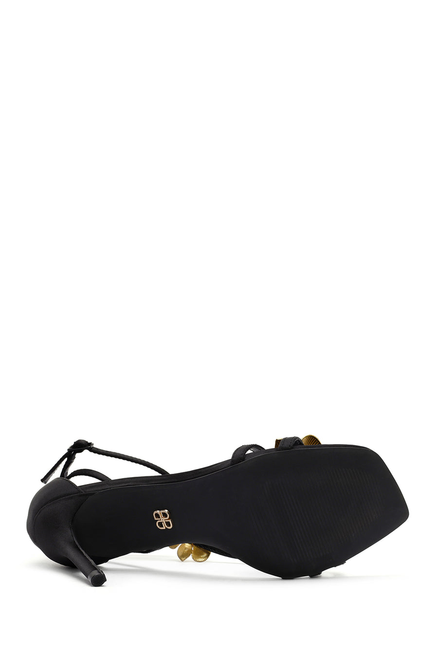 Women's Black Accessory Detailed Thin Heel Sandals