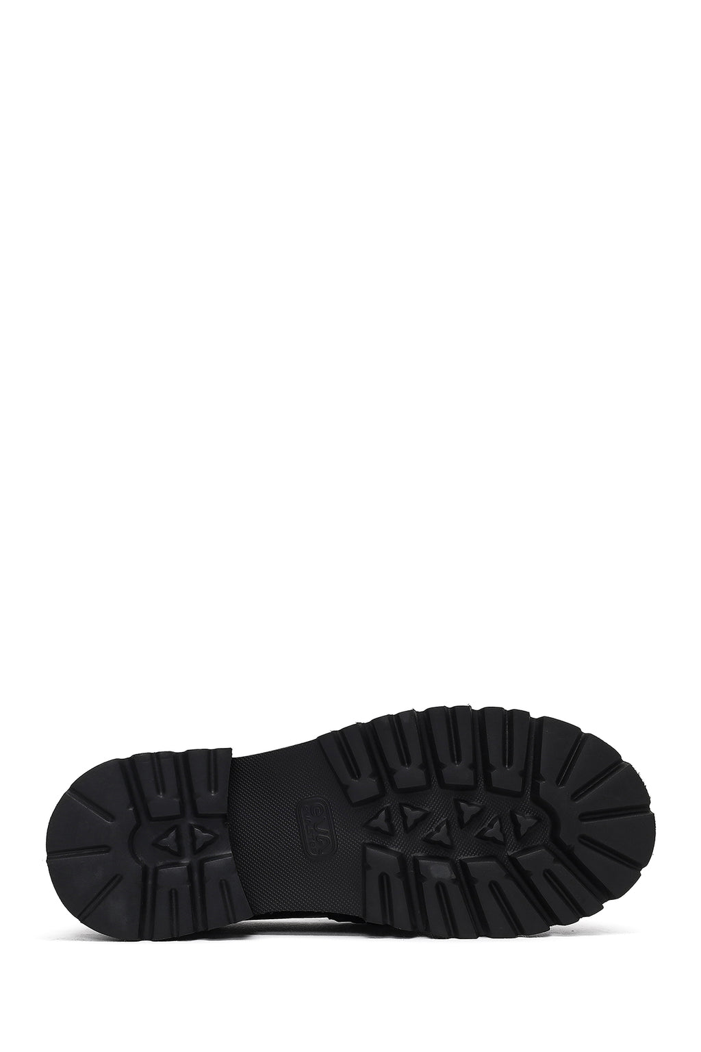 Kadın Siyah Kalın Tabanlı Deri Maskülen Loafer