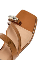 Kadın Bronz Taşlı Metalik Terlik | Derimod