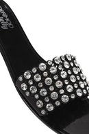 Women's Black Stone Jelly Slippers | Derimod
