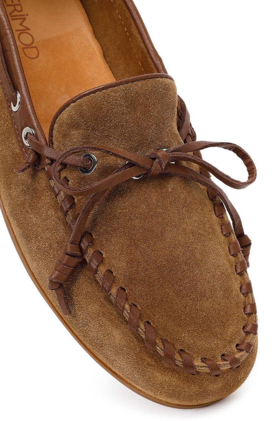 Women's Tan Suede Leather Loafer