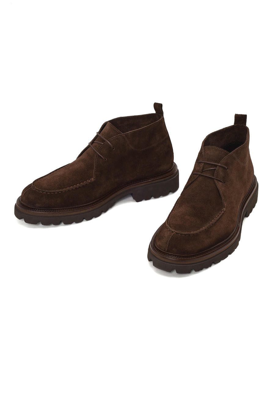 Male Brown Lace-up Suede Casual Boots