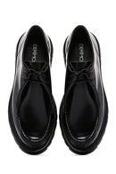 Women's Black Patent Leather Oxford Shoes | Derimod