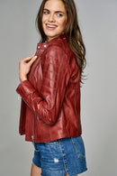 Bravo Women's Leather Jacket | Derimod