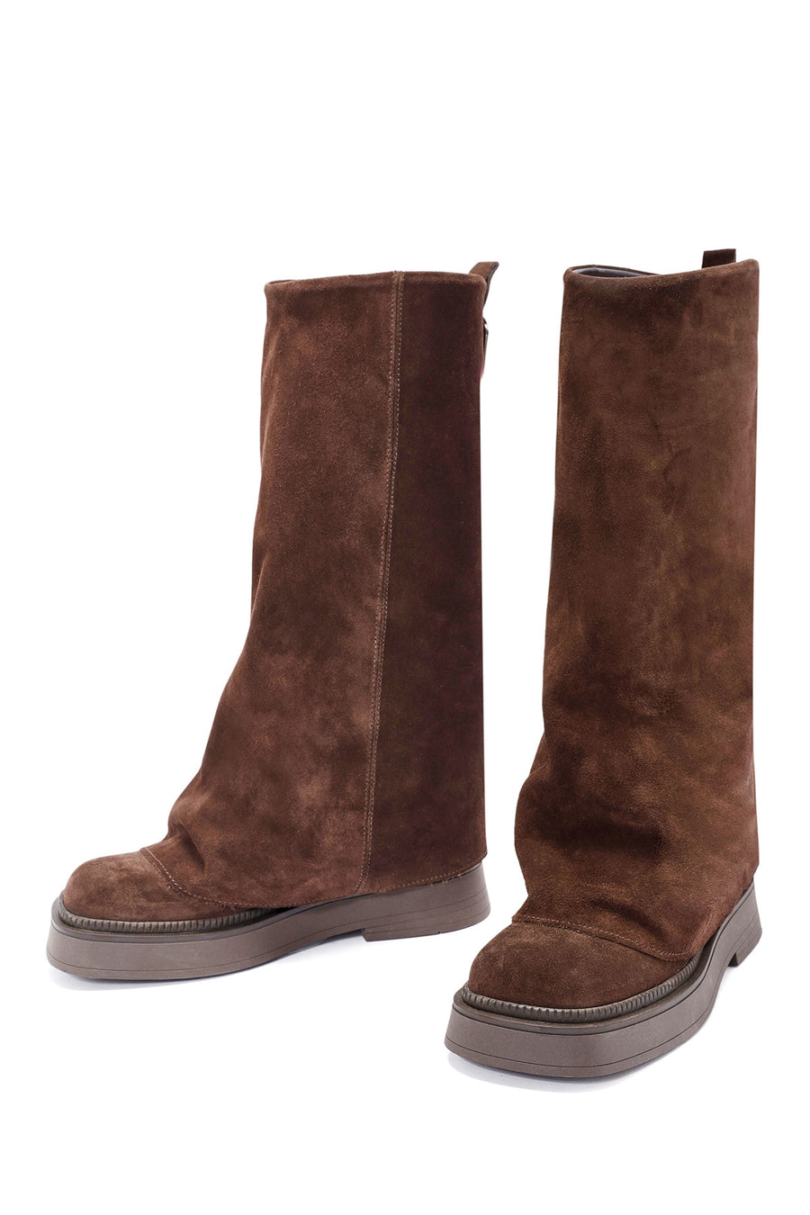 Women's Brown Suede Leather Boots
