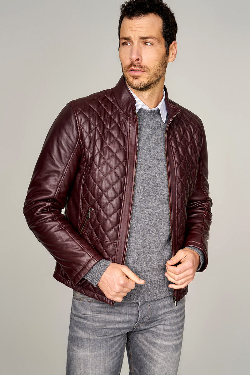 Newton Men's Leather Jacket 17WGE618047 | Derimod