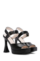 Women's Black Ankle Strap High Heel Sandals | Derimod