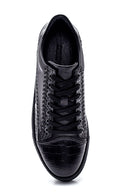 Men's Leather Crocodile Sneaker | Derimod