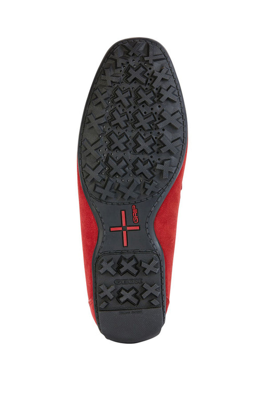 Geox Erkek Kırmızı Kosmopolis + Grip Süet Deri Casual Loafer