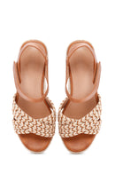 Women's Tan Wedge Heels Espadrille | Derimod