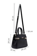 Women's Black Long Strap Chain Detailed Handbag | Derimod