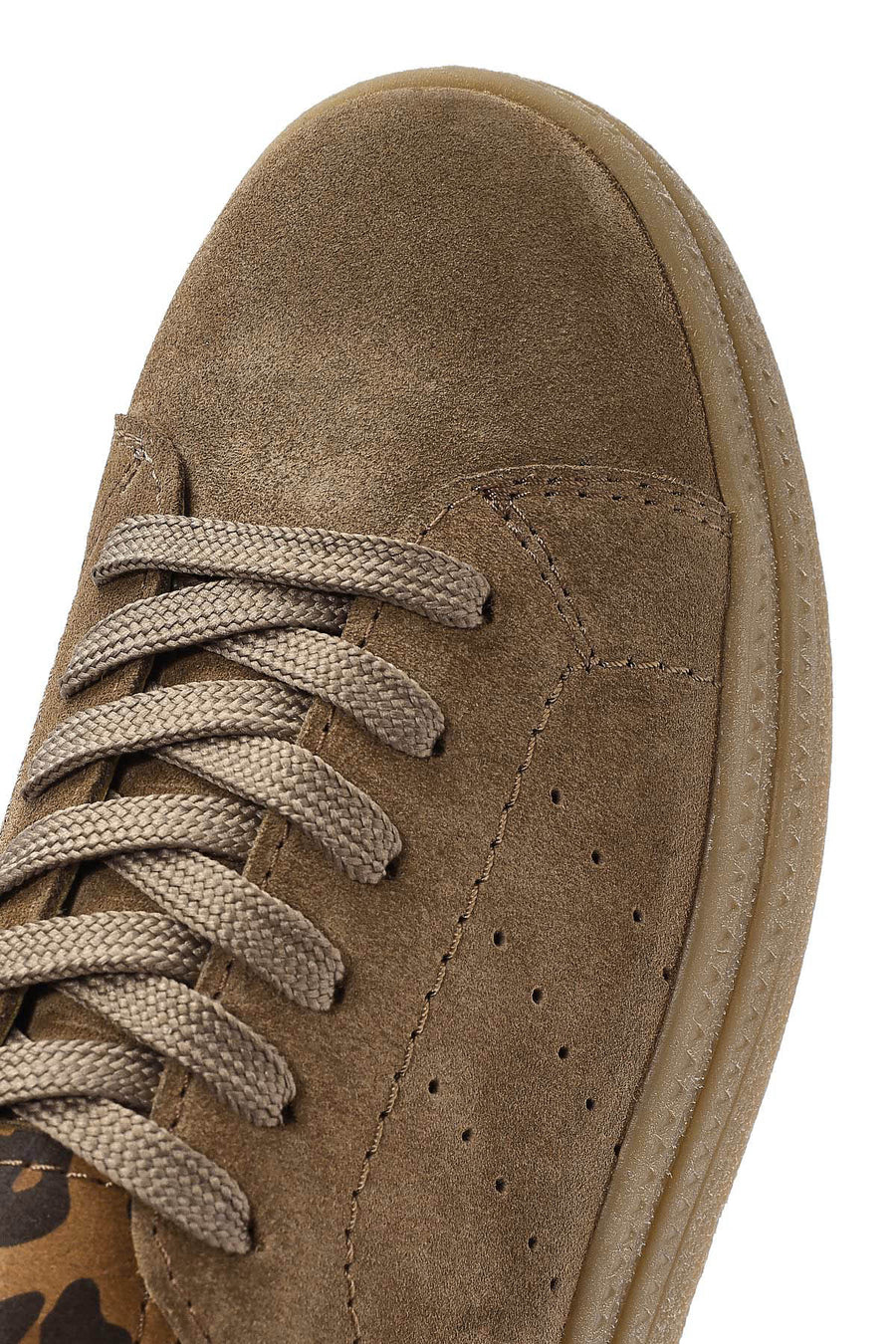 Kadın Taba Bağcıklı Süet Deri Sneaker