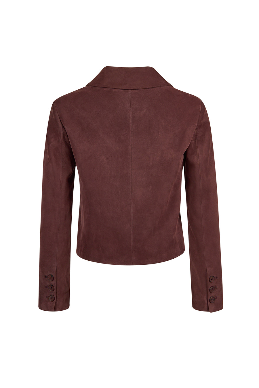 Cassandra Woman Burgundy Slim-Fit Suede Leather Jacket