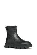 Geox Women's Black Vilde Leather Chelsea Boots | Derimod