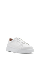 Kadın Beyaz Bağcıklı Deri Sneaker | Derimod