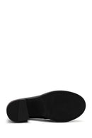 Women's Black Chunky Heel Loafers | Derimod